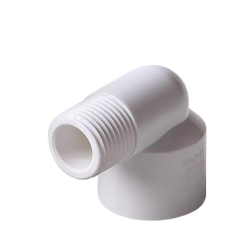 1/2/5PCS PVC 90 ° Stecker 20 25 32mm Zu 1/2 "3/4" 1 "gleich Reduzierstück Kupplung Außengewinde Ellenbogen Joint(3I4Inch-25mm White,5Pcs) von Supkancl