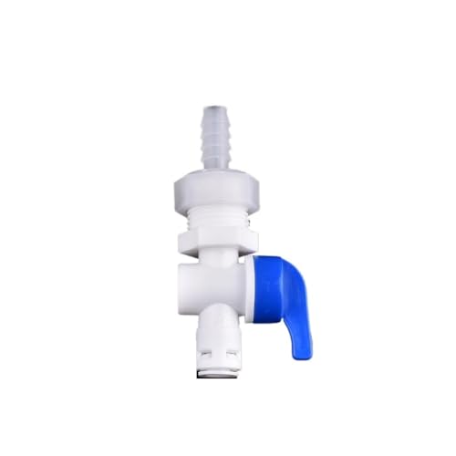 1/5Pcs 1/4'' 3/8'' Tee Bar Maschine PE Wasserfilter Rohr Adapter 4~16mm Schlauch Anschlüsse Aquarium Wasser Rohr Regelventil(3I8 Inch-8mm,1 Piece) von Supkancl