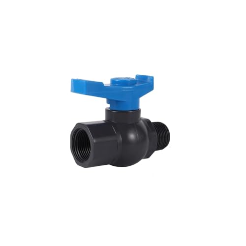 1 Stück 3/4" 1" Außengewinde auf Innengewinde PVC-Kugelhahn Garten Rasen Bewässerung Aquarium Aquarium Controller(3I4 Blue Switch) von Supkancl