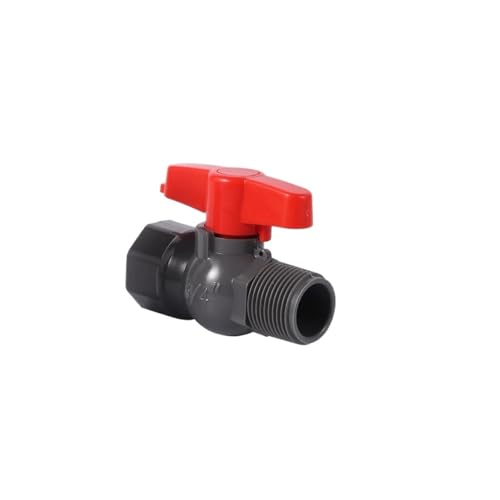1 Stück 3/4" 1" Außengewinde auf Innengewinde PVC-Kugelhahn Garten Rasen Bewässerung Aquarium Aquarium Controller(3I4 Red Switch) von Supkancl