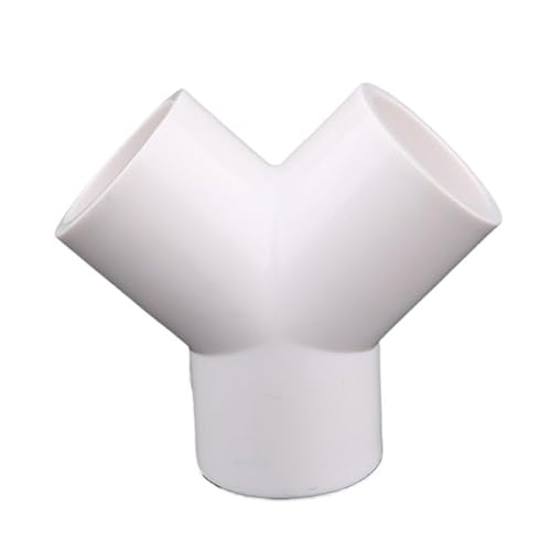 1 stück 20 25 32 40 50mm PVC Y 3-Wege-anschluss Gartenbewässerungsanschluss Aquarium Rohr Rohr Adapter(White,50mm) von Supkancl