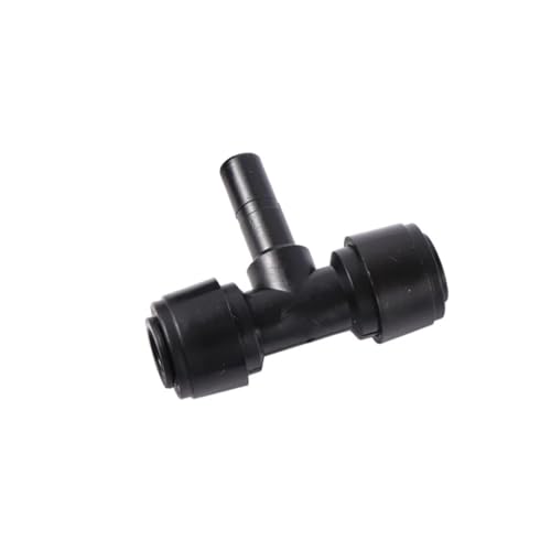 10 Stücke 6,35mm Schwarz RO Wasser Fitting 1/4 Gerade T POM Kupplung Schlauch PE Schnell Anschluss Wasserfilter Teile(Tee) von Supkancl
