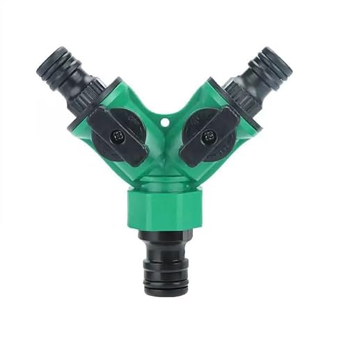 1PC 2 Weg Garten Schlauch Splitter Garten Schlauch Anschluss Mit Wasserhahn Bewässerung Abgeschaltet(Set A) von Supkancl