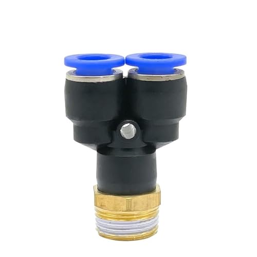 1PC Pneumatische Luft Anschluss Fitting PX 4mm 6mm 8/10mm Gewinde M5 1/8 "1/4" 3/8 "1/2" BSP Kunststoff Schlauch Armaturen Y-Förmigen T(PX4-M5) von Supkancl