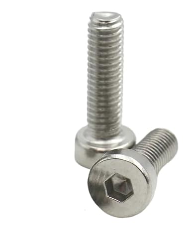 2/5/10/20 Stück M2 M2.5 M3 M4 M5 M6 M8 M10 304 Edelstahl Innensechskant Sechskant Dünne Kurze Schraube mit niedrigem Kopf(20mm,M10 x2pcs) von Supkancl