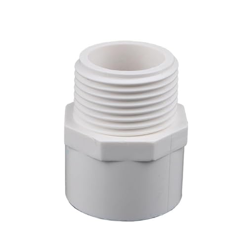 2 stücke PVC 1/2 "3/4" 1 "1,5" Gewinde Anschluss 20/25/32/40/50 Mm PVC Wasser Rohr Adapter Garten Bewässerung Rohr Armaturen(White,1 inch-32mm) von Supkancl