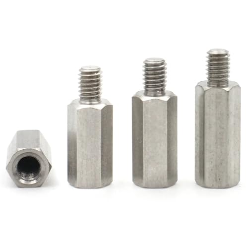 5/10 stücke M2 M2.5 M3 M4 M5 M6 Edelstahl Männlich Zu Weiblich Standoff Spacer Schraube Hex Standoff(60mm,M4xL Plus 6 (5PCS)) von Supkancl
