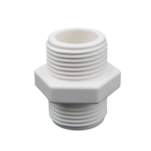 5 Stücke Weiß Doppel Außengewinde Gerade Stecker 1/2'' 3/4'' 1/2'' zu 3/4'' Gewinde Garten Bewässerung Wasser Versorgung Rohr Verbindungen(25.6mm) von Supkancl