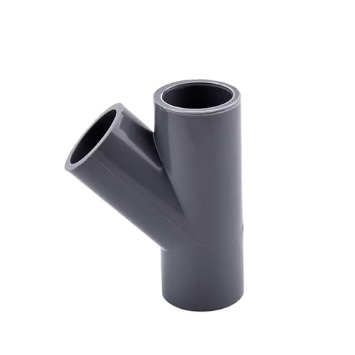 Supkancl 1/10 STÜCKE ID 20/25/32/40mm PVC Schräge T 45 Grad Anschluss Gartenbewässerung Aquarium Bewässerung Armaturen Joint(Grey Color,I.D 32mm (1Pc)) von Supkancl