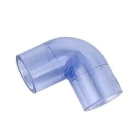 Supkancl 1/2/5 STÜCKE 16 20 25 32 40 50 mm Transparent Blau PVC-Anschluss Ellenbogengelenke Aquarium Fisch Tank Gartenbewässerung Wasserrohrverbinder(Inner Dia 16mm,1Pc) von Supkancl