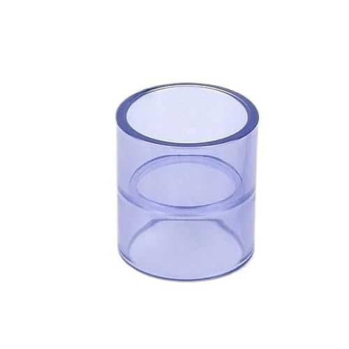 Supkancl 1/2/5 STÜCKE 20-160 mm Transparent Blau PVC Direktverbinder UPVC Rohr Fisch Tank Garten Bewässerung Wasserrohrverbindungen(Inner Dia 32mm,5Pcs) von Supkancl