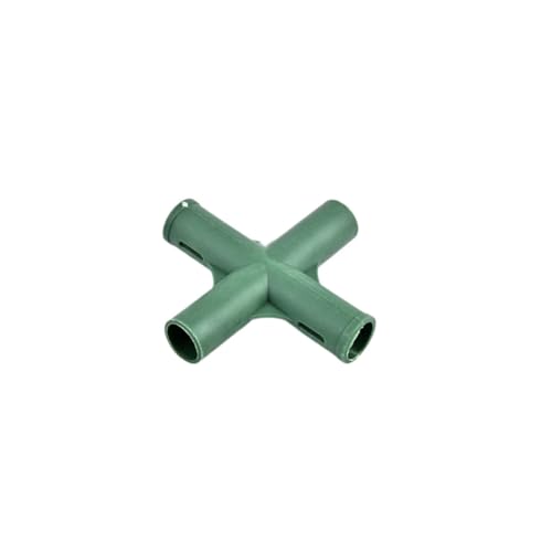 Supkancl 1/5/10PCS 19mm Stand Connector 3-Wege 4-Wege Garten Gewächshaus Rohr Unterstützung Rod Joint(Flat Four-Way,10Pcs) von Supkancl