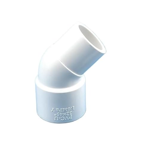 Supkancl 1/6PCS PVC 90 45 Grad Rohr Armaturen Ellenbogen ConnectorsOD ID 20/25/32/40/50/63mm Enden Garten Wasser Adapter Fisch Tank Zubehör(45 Degree Elbow 20mm,1PC) von Supkancl