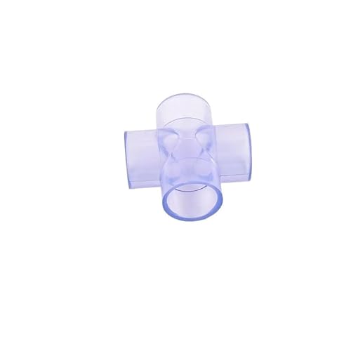 Supkancl 1~5 Stück I.D20~63mm UPVC Transparent Gleich Kreuzverbinder Aquarium Aquarium Garten Bewässerung Wasserrohrverbindungsstücke(Inside Dia 50mm,1pc) von Supkancl