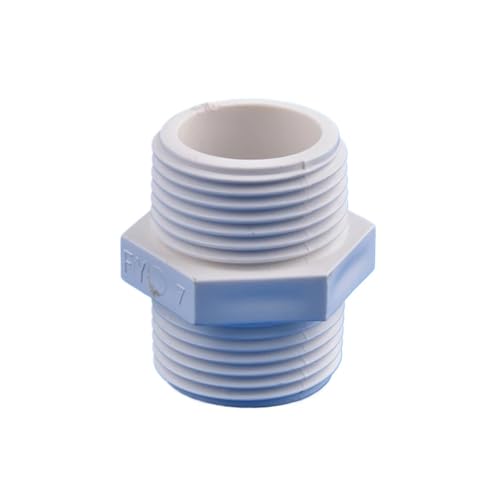 Supkancl 1 STÜCK 1/2 "~ 2" PVC Außengewinde Gerader Verbinder Gartenbewässerung Wasserrohrverbinder Aquarium Adapter Rohrverbindungsstücke(White,2 Inch) von Supkancl