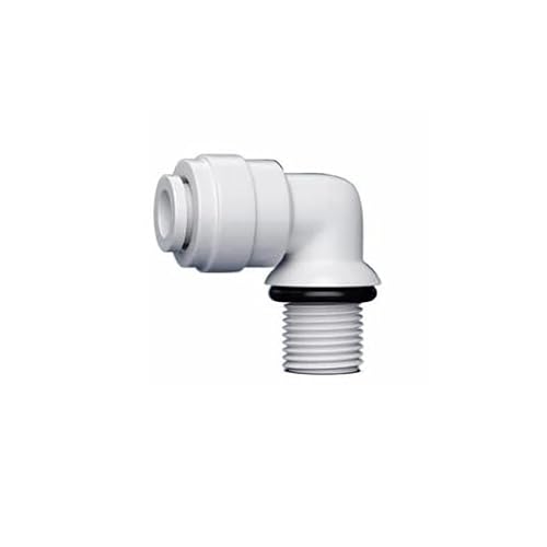 Supkancl 1 STÜCK 1/4 Zoll Außengewinde - 1/4 Zoll RO-Wasserarmatur Dichtring Gerader Winkel POM-Schlauchanschluss Wasserfilter Umkehrosmoseteile(Elbow) von Supkancl