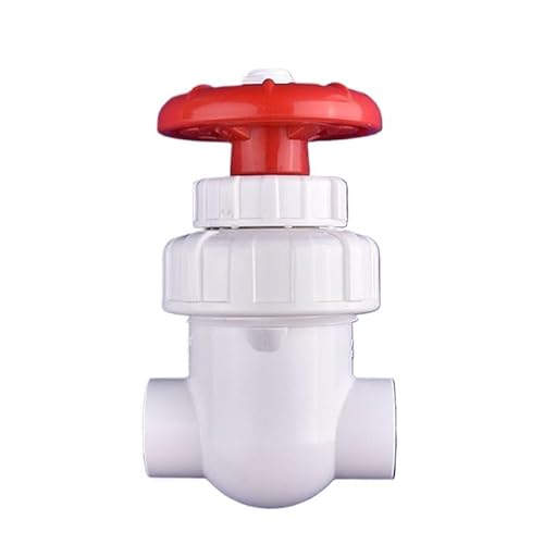 Supkancl 1 STÜCK 20~63 mm UPVC-Schieberventil Industriesteckdose Typ Sanitärschleuse Schalter Kugelhahn Durchflussregelventil Aquariumarmaturen(A-White,Inner Dia 40mm) von Supkancl