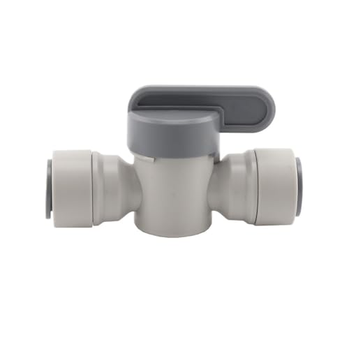 Supkancl 1 STÜCK 3/8 "OD Rohrhahn Abschaltung Kugelhahn Kunststoff Schnellspann-Befestigung Anschluss Aquarium RO Wasserfilter Homebrew Push In Fitting von Supkancl