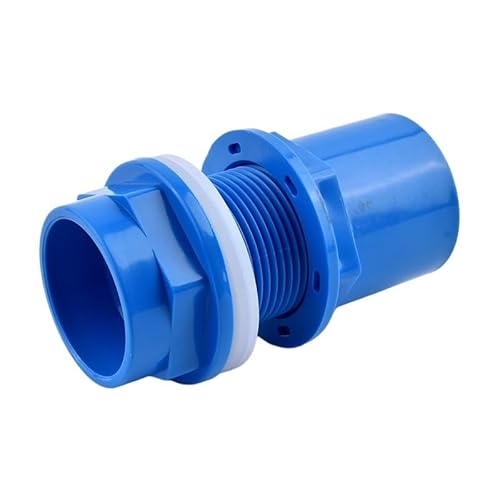 Supkancl 1 STÜCK 3 Farben Verdickt 20~50mm PVC Rohr Aquarium Fisch Tank Ablauf Joint Home Garten DIY Wasser Einlass Outlet Tank Rohr Anschlüsse(1pc Blue,Inner Dia 40mm) von Supkancl