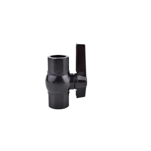 Supkancl 1 Stück 20~50 mm UPVC-Kugelhahn Aquarium Wasserdurchflussregler Ventil Bewässerungssystem Wasserrohr Ventilanschluss(Black,Inner Dia 25mm) von Supkancl