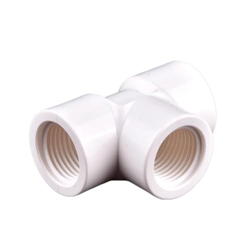 Supkancl 1 stück 1/2 "3/4" 1 "Innengewinde PVC-Rohr Gerade Ellenbogen T-Stück Gemeinsame Endkappe Stecker Aquarium Wasserrohr Adapter(Tee,1I2 Inch) von Supkancl