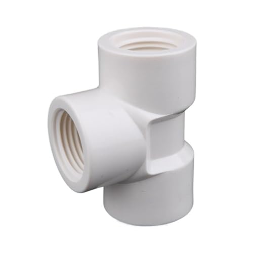 Supkancl 1 stück 1/2 3/4 1 Zoll PVC Innengewinde Gerader Winkel 3-Wege-anschluss Gartenbewässerungsanschluss Aquarium Fisch Tank Rohradapter(Tee,1l2 inch) von Supkancl