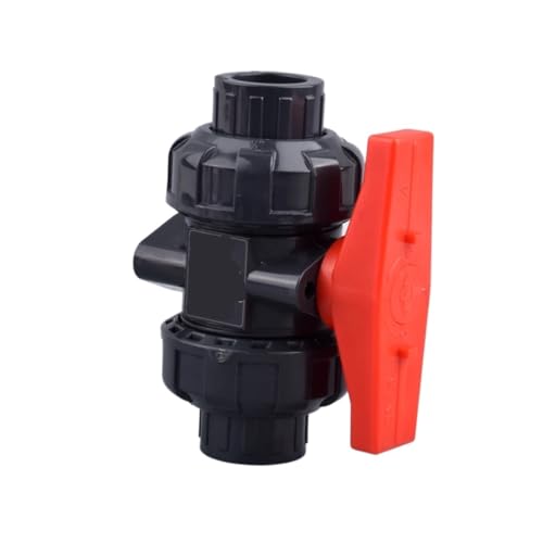 Supkancl 1 stück 20~63mm PVC Doppel Union Kugelhahn Schnellkupplung Regelventil Wasserrohrverbindung Armaturen(UPVC Grey Valve,Inner Dia 20mm) von Supkancl