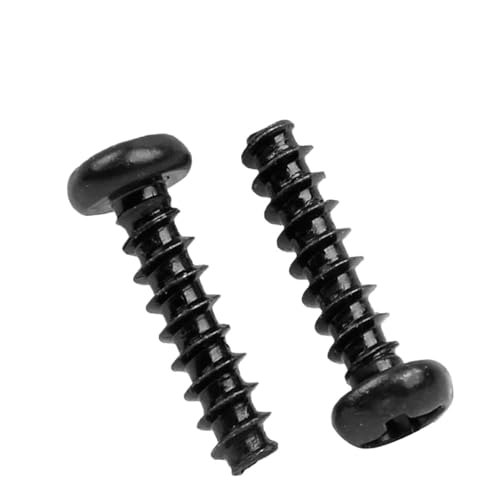 Supkancl 1000 Stück Mini-Schrauben aus schwarzem Kohlenstoffstahl M1 M1.2 M1.4 M1.7 M2 M2.3 M2.6 M3 mit Kreuzschlitz-Flachkopf, selbstschneidende Schrauben(8mm,M2.3 x1000pcs) von Supkancl