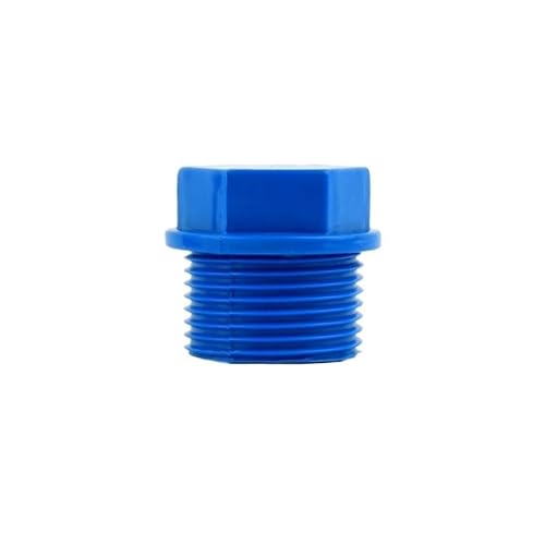 Supkancl 1PC 1/2 "3/4" 1'' Zoll Blau PVC Außengewinde Rohr Stecker Micro Gewinde End Kappen Garten Bewässerung Aquarium Adapter(1 inch,5Pcs) von Supkancl