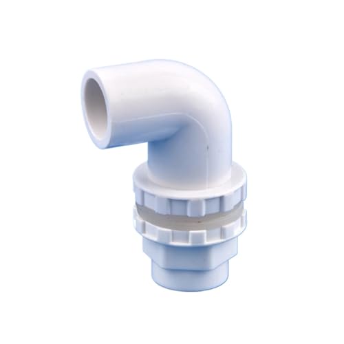 Supkancl 1PC 16~50mm Weiß PVC Aquarium Ablauf Joint 90 ° Ellenbogen Entwässerung Stecker(Style B-White,Inner Dia 16mm) von Supkancl