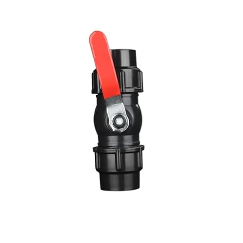 Supkancl 1PC 20/25/32/40/50mm PE Rohr Leitungswasser Splitter Kunststoff Schnell Ball Ventil anschluss Garten Landwirtschaft Bewässerung Wasser Rohr Armaturen(Black,63mm) von Supkancl