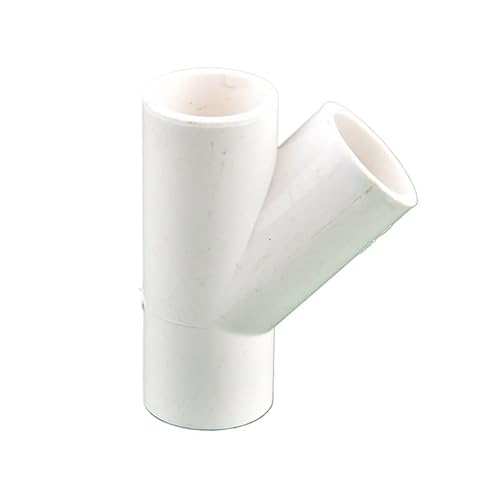 Supkancl 1PC 20~40mm Y-Stype T-Stück-Anschluss Garten 3-Wege-Verbindung Bewässerungsadapter Armaturen 45 ° geneigte Verbindung(White,I.D 40mm) von Supkancl