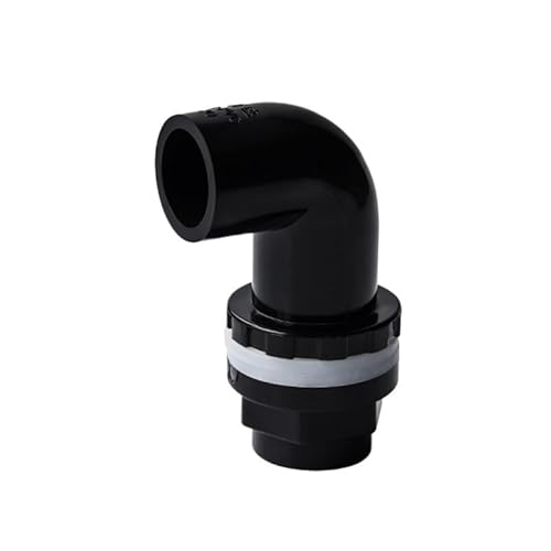 Supkancl 1PC I.D20~50mm PVC Aquarium 90° Ellenbogen Drainage Anschluss Fisch Tank Überlauf Gelenke Wasser Einlass Auslass Versorgung Rohr(Black,ID 25mm) von Supkancl