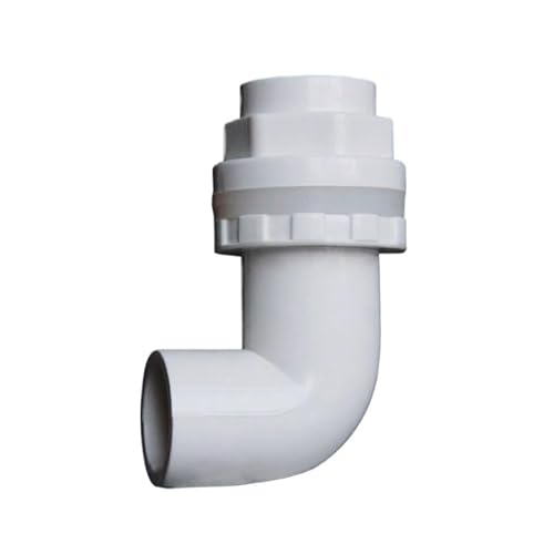 Supkancl 1PC I.D20~50mm PVC Aquarium 90° Ellenbogen Drainage Anschluss Fisch Tank Überlauf Gelenke Wasser Einlass Auslass Versorgung Rohr(White,ID 20mm) von Supkancl