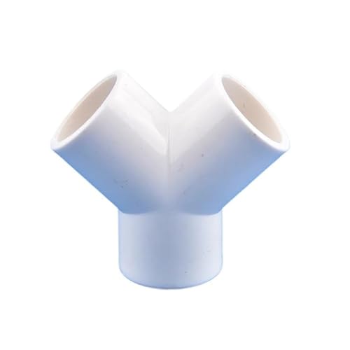 Supkancl 1PC ID 20/25/32/40/50/63mm PVC Y-typ T Stecker Garten Iirrigation Rohr Adapter 3-Weg Joint Aquarium Aquarium Bewässerung Armaturen(White,63mm) von Supkancl