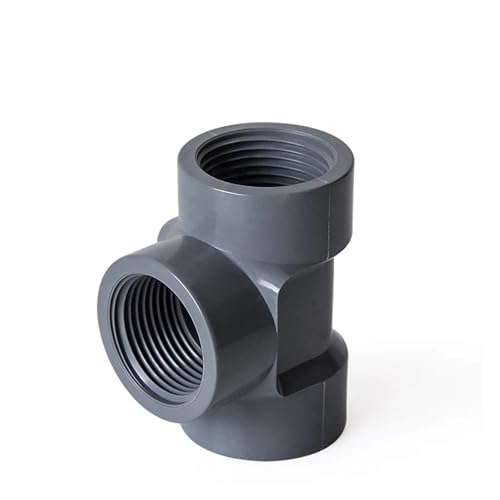 Supkancl 1PC Innengewinde PVC-Rohrverbinder 1/2 "3/4" 1 "Gartenbewässerungsarmaturen Bewässerungssystem Wasserrohrverbindung Aquariumadapter(Tee-Gray,25mm (3I4)) von Supkancl