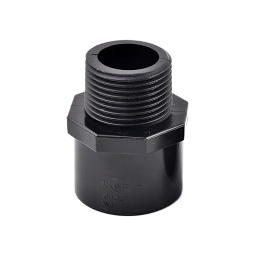 Supkancl 1PC Schwarz PVC Direktverbinder 1/2 "3/4" 1 "Außen-/Innengewinde Auf 20/25/32mm Rohr Gerade Verbindungsstücke(Gold) von Supkancl