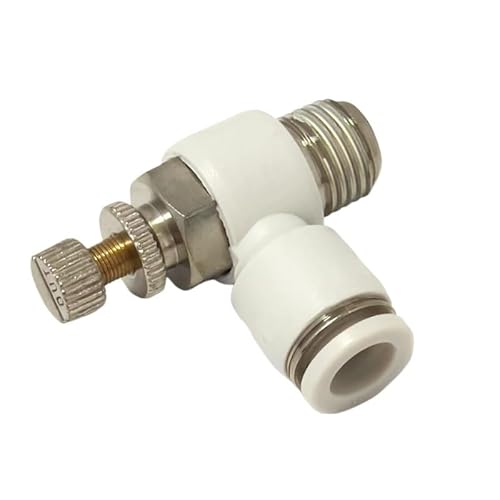 Supkancl 1PC Weiß Einstellbare Schnell Anschluss SL4-M5 SL6-01 8-02 03 Fluss Regelventil Schnell Stecker Pneumatische Fittings(SL8-02) von Supkancl
