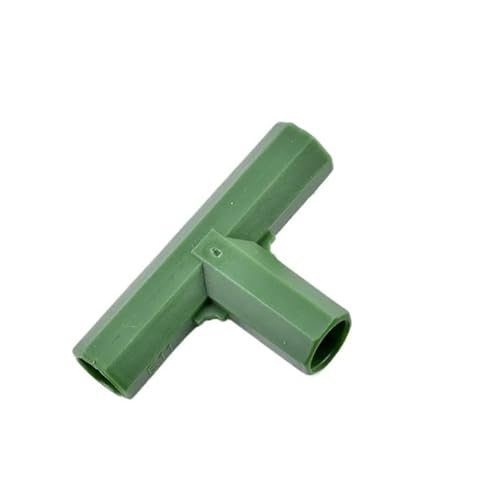 Supkancl 2/10/20Pcs 11mm Garten Gewächshaus Rahmen Rohrverbinder Grün Gartenarbeit Pflanzenpfähle Kanten Ecke Joint(Flat Three-Way,10Pcs) von Supkancl