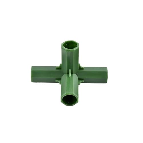 Supkancl 2/10/20Pcs 11mm Garten Gewächshaus Rahmen Rohrverbinder Grün Gartenarbeit Pflanzenpfähle Kanten Ecke Joint(Four-Way,2Pcs) von Supkancl