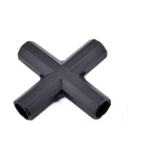 Supkancl 2/10/20Pcs Grün/Schwarz Garten Pflanzen Unterstützung Stecker 3/4-weg Gewächshaus Rahmen Rohr Joint(Flat Four-Way B,20Pcs) von Supkancl