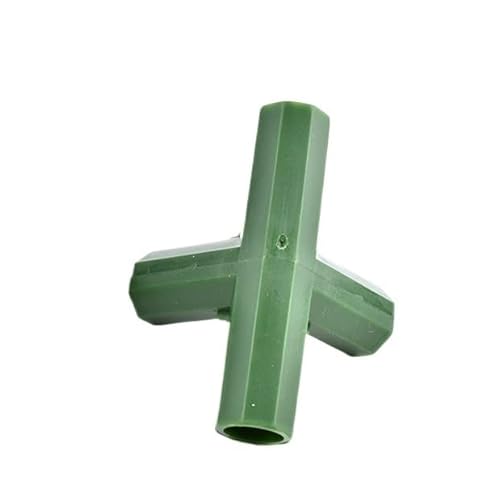 Supkancl 2/10/20Pcs Grün/Schwarz Garten Pflanzen Unterstützung Stecker 3/4-weg Gewächshaus Rahmen Rohr Joint(Four-Way A,10Pcs) von Supkancl