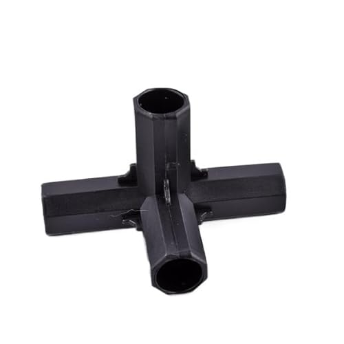 Supkancl 2/10/20Pcs Grün/Schwarz Garten Pflanzen Unterstützung Stecker 3/4-weg Gewächshaus Rahmen Rohr Joint(Four-Way B,2Pcs) von Supkancl