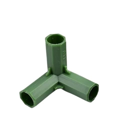 Supkancl 2/10/20Pcs Grün/Schwarz Garten Pflanzen Unterstützung Stecker 3/4-weg Gewächshaus Rahmen Rohr Joint(Three-Way A,20Pcs) von Supkancl