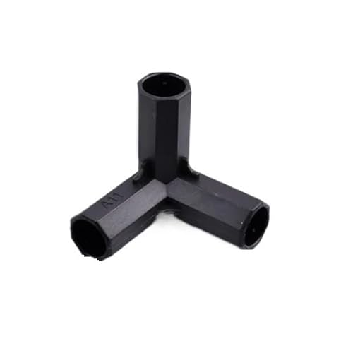 Supkancl 2/10/20Pcs Grün/Schwarz Garten Pflanzen Unterstützung Stecker 3/4-weg Gewächshaus Rahmen Rohr Joint(Three-Way B,10Pcs) von Supkancl