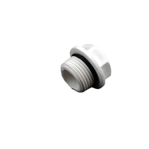 Supkancl 2/5/10/20/50 Stücke 1/2 "3/4" 1'' Zoll Weiß PVC Außengewinde Rohr Stecker Gewinde Endkappen Garten Bewässerung Aquarium Adapter(Silver,50Pcs) von Supkancl