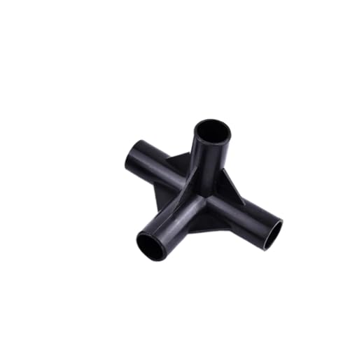 Supkancl 2/5/10 STÜCKE 19mm Schwarz Dreidimensionale T Vierwegeverbinder DIY Rahmenbeschläge Zelt Kleiderschrank Feste Verbindung(Four Way Connector,2Pcs) von Supkancl