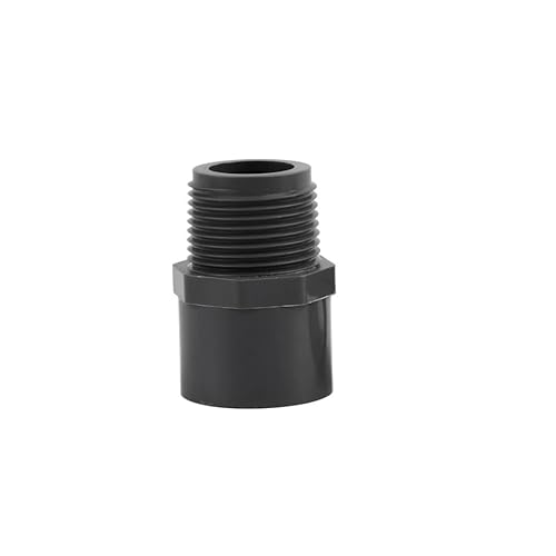 Supkancl 2/5/8/10 Stücke 20/25/32/40/50/63mm ~1/2"-2" PVC Gerader Verbinder Außengewinde Rohrverbindung Aquarium Teile Gartenbewässerungsadapter(50mm,2Pcs) von Supkancl