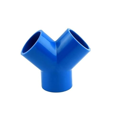 Supkancl 2/5 STÜCKE 20/25/32/40/50/63mm PVC Y-typ T-stück stecker Gartenbewässerung Aquarium Bewässerung Armaturen Joint Pipe Fitting(Blue Color (5PCS),I.D 63mm) von Supkancl