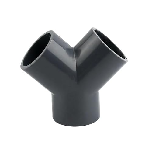 Supkancl 2/5 STÜCKE 20/25/32/40/50/63mm PVC Y-typ T-stück stecker Gartenbewässerung Aquarium Bewässerung Armaturen Joint Pipe Fitting(Grey Color (5PCS),I.D 50mm) von Supkancl